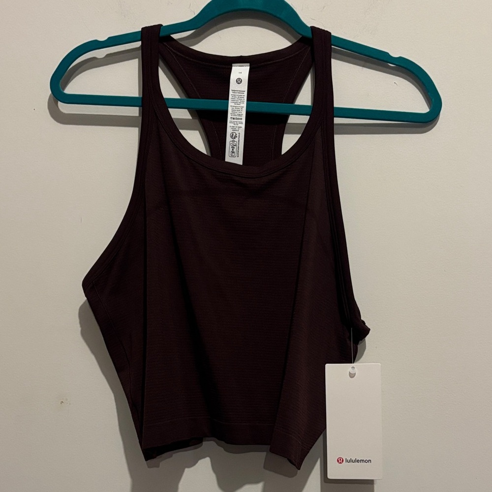 lululemon Swiftly Tech Cropped Racerback Tank 2.0 Good night Plum size XL
